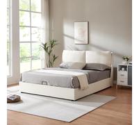 Lit double Lunner 160 x 200 cm beige