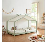 Lit d'enfant 'Brome' lit de maison 90 x 200 cm vert menthe