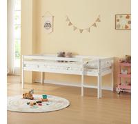 Lit d'enfant 'Siikalatva' 90x200cm avec protection antichute pin blanc
