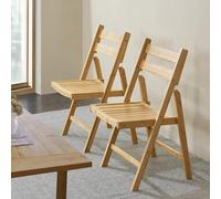 Lot de 2 chaises pliantes Gran bambou 78 x 45 x 40 cm naturel