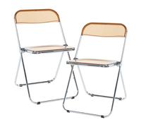 Lot de 2 chaises pliantes Pornainen 74 x 46 x 47 cm orange transparent