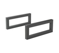 [en.casa] Lot de 2 Équerres d'Étagère Ensemble de 2 Supports Muraux pour Lavabos Tables Bureaux DIY Bricolage Set de 2 Porte-Serviettes Design Industriel Acier Laqué 40 x 20 cm Noir