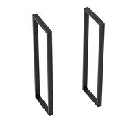 [en.casa] Lot de 2 Pieds de Table Console Ensemble de 2 Pieds de Table Haute de Bar Set de 2 SupportStable Moderne Élément de Meuble DIY Bricolage Acier 87 x 27 x 4 cm Noir