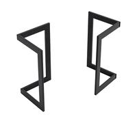 [en.casa] Lot de 2 Pieds de Table de Salle à Manger Set de 2 Support Stable Moderne Original Élément de Meuble DIY Bricolage Embouts de Protection Acier 72 x 40 x 39 cm Noir