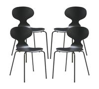 Lot de 4 chaises de salle à manger Kil noir