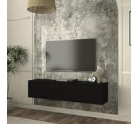 Meuble TV mural Verpsboga 135 x 32 x 30 cm noir
