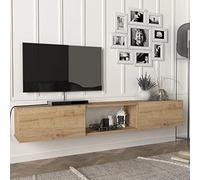 Meuble TV Paltamo 180 x 31 x 30 cm effet chêne