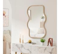 Miroir mural Bellerirnu 90 x 60 cm effet chêne Sonoma