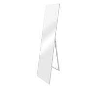[en.casa] Miroir sur Pied Design Psyché Inclinable Cadre Solide Plastique 150 x 35 cm Blanc