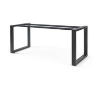 [en.casa] Piétement de Table Design Industriel pour Table de Salle à Manger Bureau Salon Robuste Vis de Réglage Meuble DIY Capacité de Charge 160 kg Acier Laqué 120 x 70 x 72 cm Noir