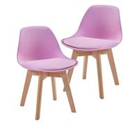 Chaise de chambre d'enfant 'Elvdal' (lot de 2) rembourrée 56 x 38 x 33 cm rose