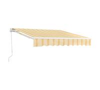 Store Banne Bitonto avec Manivelle 350 x 250 cm Jaune Blanc