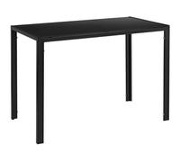 [en.casa] Table à manger avec plateau de table du verre noir