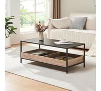 Table basse Belana 100 x 48 x 39 cm noir effet chêne