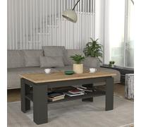 Table basse Krirdfjos 110 x 60 x 47 cm anthracite effet chêne saphir