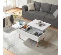 Table basse Flesen 92 x 52 x 41 cm blanc