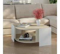 Table basse Klipsari 75 x 75 x 40 cm sable blanc