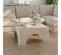 Table basse Vivatka 80 x 80 x 37 cm effet travertin