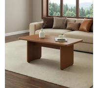 [en.casa] Table Basse de Salon Gäljami Design Intemporel avec Grand Plateau Rectangulaire Table d'Appoint pour Bureau Chambre Couloir Capacité de Charge 100 kg MDF 100 x 55 x 44 cm Effet Noyer