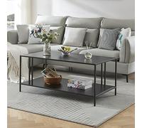 Table basse Kumlinge métal 47 x 110 x 55 cm noir
