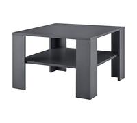 Table Basse De Salon Aachen 60 x 60 x 40 cm Gris Foncé [en.casa]