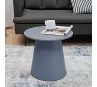 [en.casa] Table Basse Polyvalente Petite Meuble d'Appoint Ronde Design Bout de Canapé Support de Plantes Table de Chevet Moderne pour Salon Chambre Séjour Entrée MDF 40 x 44 cm Gris Bleu