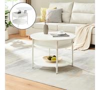 Table basse Kandas avec surface relevable blanc
