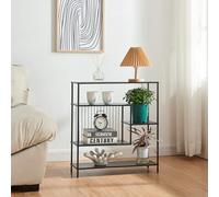 Table console Beesel métal 66 x 60 x 20 cm noir