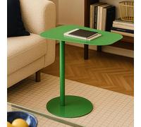 [en.casa] Table d'Appoint Bout de Canapé Table de Chevet au Style Intemporel Design Élégant Moderne Stable Intérieur Extérieur pour Salon Séjour Balcon Terasse Métal 50 x 50 x 38 cm Vert Pomme