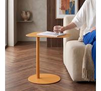 [en.casa] Table d'Appoint Bout de Canapé Table de Chevet au Style Intemporel Design Élégant Moderne Stable Intérieur Extérieur pour Salon Séjour Balcon Terasse Métal 50 x 50 x 38 cm Orange
