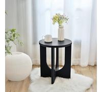 [en.casa] Table d'Appoint Polyvalente Petite Table Basse Design Exceptionnel Bout de Canapé Support de Plantes Chevet pour Chambre Salon Bureau Entrée MDF 50 x 40 cm Noir