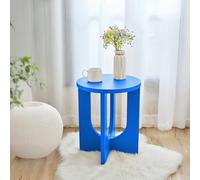 [en.casa] Table d'Appoint Polyvalente Petite Table Basse Design Exceptionnel Bout de Canapé Support de Plante Chevet pour Chambre Salon Bureau Entrée MDF 50 x 40 cm Bleu Roi