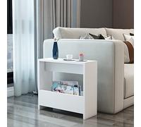 Table d'appoint rectangulaire Rødovre avec porte-revues 60 x 55 x 20 cm blanc [en.casa]