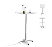 Table de bistrot carrée Järpen à hauteur réglable 75 cm - 115 cm [en.casa]