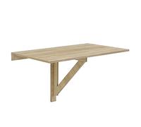 [en.casa] Table Murale Rabattable Pliable Effet Chêne de Sonoma 100 x 60 x 58cm Mélaminé