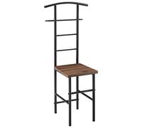 Valet de Chambre Anaheim Métal MDF Noir Effet Noyer