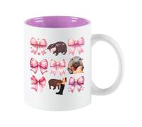 en céramique avec poignée Motif hippopotame 350 ml | Tasses à eau d'animaux pour la maison, la salle de classe, l'école, le bureau, eau, cacao, thé, lait