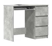 EN SOLDE*Bureau MONNA,Gris Table à écrire - 1 PERSONNE - Bureau Gris béton 90x45x76 cm Bois d’ingénierie@389073