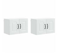 ""En solde"" Cabinet de cuisine 2 pcs, UU, buffet cuisine moderne, Kalmar Blanc 60x31x40 cm A65