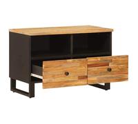 ""En solde"" Meuble TV( 1 pc), Cabinet TV, avec rangement, pour salon, Marron 70x33x46 cm Bois de mangue massif LL5933