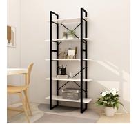 En soldes - Bibliothèque | etagère de rangement,meuble Chambre, Bureau, à 5 niveaux Blanc 80x30x175cm - Bois d'ingénierie 8_5400445