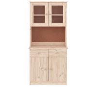 En soldes - Cabinet Armoire de rangement - Buffet bahaut vaisselier ALTA 77x35x165cm bois massif de pin 8_9129805