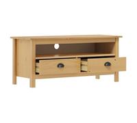 En soldes - MEUBLE HI-FI - Brun - Armoire TV - Meuble TV - pour maison - Hill Range Marron miel 110x40x47cm Bois de pin solide_5899