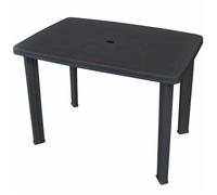 En soldes - Table de jardin table d'extérieur 2/4 PERSONNES pour balcon terrasse， Anthracite 101x68x72cm Plastique 8_6684282