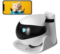 Enabot Caméra de surveillance intérieure sans fil,Caméras 1080P pour animaux domestiques,Caméra dôme mobile auto-rechargeable,WLAN IP avec audio bidirectionnel,Vision nocturne IR,