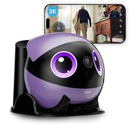 Enabot EBO Robot caméra Air 2 Plus : Codage et Chat IA (GPT & Gemini) | Contrôle à distance, mobilité toute la maison, caméra 3K, vidéo bidirectionnelle, image faciale, charge automatique