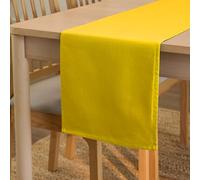 Encasa XO Chemin de Table, Toile Coton, Durable 32x230 cm | [design}, 8 seater | Couleur Unie | Lavable en Machine | Entretien Facile
