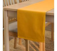 Encasa XO Chemin de Table, Toile Coton, Durable 32x230 cm | [design}, 8 seater | Couleur Unie | Lavable en Machine | Entretien Facile