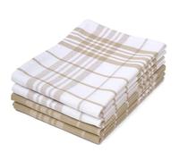 Encasa XO Jeux de Cuisine et Jeux de Cuisine Beige Non éponge Toallas de Felpa de algodón hautement absorbantes | 70x45 cm | Multiusos Para Lavar platos y limpiar Lot de 4