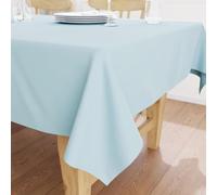 Encasa XO Nappe Rectangulaire en Toile de Coton 140x230 cm Bleu | Couleur Unie Décorative | Drapé Élégant & Durable | Lavable en Machine